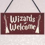 Wizards Welcome Novelty Hanging Sign Wizard Magic Themed Gift