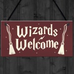 Wizards Welcome Novelty Hanging Sign Wizard Magic Themed Gift