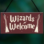 Wizards Welcome Novelty Hanging Sign Wizard Magic Themed Gift