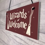 Wizards Welcome Novelty Hanging Sign Wizard Magic Themed Gift