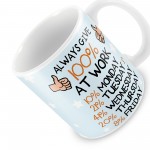 Funny Colleague Gift Coffee Tea Mug Funny Office Work Gift