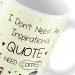 Novelty Coffee Mug Ceramic Kitchen Gift Funny Mug Quote Mum Dad