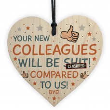 Colleague Heart Plaque Sign Friendship Gift Funny Colleague Gift