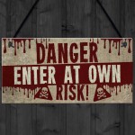 Keep Out Sign Hanging Door Sign For Boys Bedroom Man Cave Gift