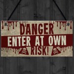 Keep Out Sign Hanging Door Sign For Boys Bedroom Man Cave Gift