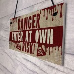 Keep Out Sign Hanging Door Sign For Boys Bedroom Man Cave Gift