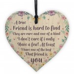 True Friend Friendship Sign Best Friend Wooden Heart Thank You