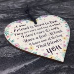 True Friend Friendship Sign Best Friend Wooden Heart Thank You