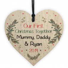 Personalised Family Christmas Bauble Babys 1st Christmas Decor