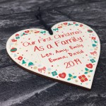 Personalised 1st Christmas As A Family Bauble Tree Decor Wood