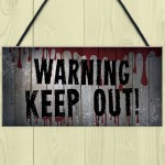 Keep Out Sign Gaming Sign Man Cave Boys Bedroom Decor Halloween