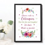 Chance Made Us Colleagues Gift Handmade Framed Print Friend Gift