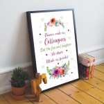Chance Made Us Colleagues Gift Handmade Framed Print Friend Gift