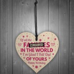 Funny Rude Mum Birthday Gifts Novelty Wood Heart Gift For Mum