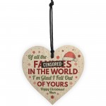 Happy Christmas Rude Gift For Mum Hanging Tree Decoration Bauble