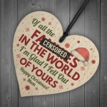 Happy Christmas Rude Gift For Mum Hanging Tree Decoration Bauble