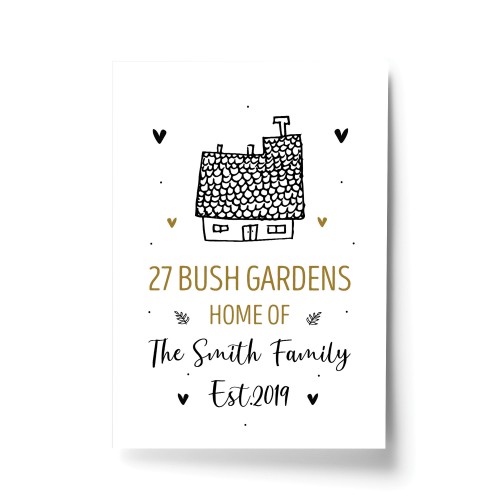 New Home Gift Personalised Home Print Unique Moving Gift 