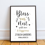 Bless This Home New Home House Warming Gift Framed Print Decor