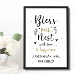 Bless This Home New Home House Warming Gift Framed Print Decor