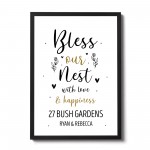 Bless This Home New Home House Warming Gift Framed Print Decor