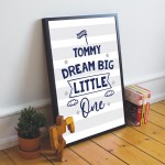 PERSONALISED Dream Big Nursery Art Prints Pictures For Baby Boys