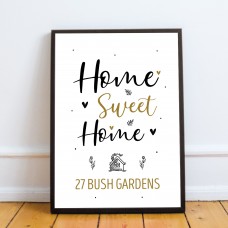 New Home Gift Personalised House Warming Gift Home Sweet Home
