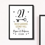New Home Gift Personalised 1st First Home Home Decor Frame Print