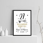 New Home Gift Personalised 1st First Home Home Decor Frame Print