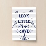 Boys Bedroom Sign Man Cave Sign Personalised Nursery Print Boy