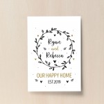Happy Home Print Personalised New Home 1st Home House Warming