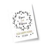 Happy Home Print Personalised New Home 1st Home House Warming