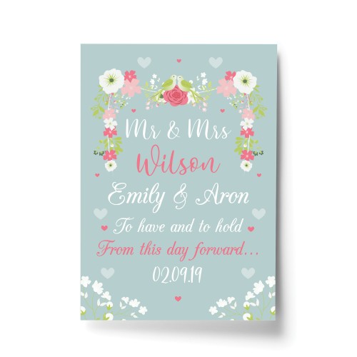 Wedding Day Gift For Husband Wife Wedding Day Couple Gift Print