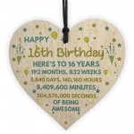 16th Birthday Gift For Daughter Son 16th Birthday Card Heart