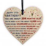 17th Birthday Gift For Daughter Son 17th Birthday Facts Heart