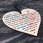 17th Birthday Gift For Daughter Son 17th Birthday Facts Heart