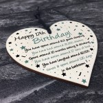 Funny 17th Birthday Gift For Daughter Son Wood Heart 17th Card