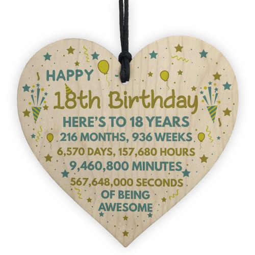 18th Birthday Gift For Daughter Son 18th Birthday Card Heart