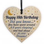 18th Birthday Card For Daughter Son Wood Heart Novelty 18th Gift