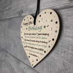 Funny 19th Birthday Gift For Daughter Son Wood Heart Card