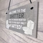Bathroom Sign For Door Funny Bathroom Sign Shabby Chic Decor