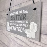 Bathroom Sign For Door Funny Bathroom Sign Shabby Chic Decor