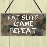 Gaming Sign Funny Gamer Gift For Boys Bedroom Decor ManCave Sign