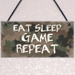 Gaming Sign Funny Gamer Gift For Boys Bedroom Decor ManCave Sign