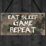 Gaming Sign Funny Gamer Gift For Boys Bedroom Decor ManCave Sign