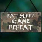 Gaming Sign Funny Gamer Gift For Boys Bedroom Decor ManCave Sign