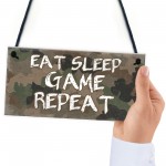 Gaming Sign Funny Gamer Gift For Boys Bedroom Decor ManCave Sign