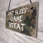 Gaming Sign Funny Gamer Gift For Boys Bedroom Decor ManCave Sign