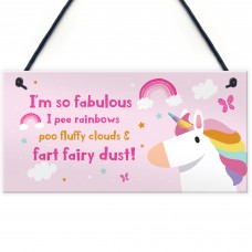 Girls Bedroom Decor Funny Unicorn Sign Mum Sister Daughter Gift