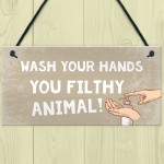 Beige Signs Plaques For Bathroom Toilet Novelty Home Decor Sign