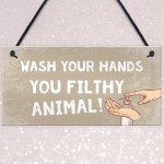 Beige Signs Plaques For Bathroom Toilet Novelty Home Decor Sign